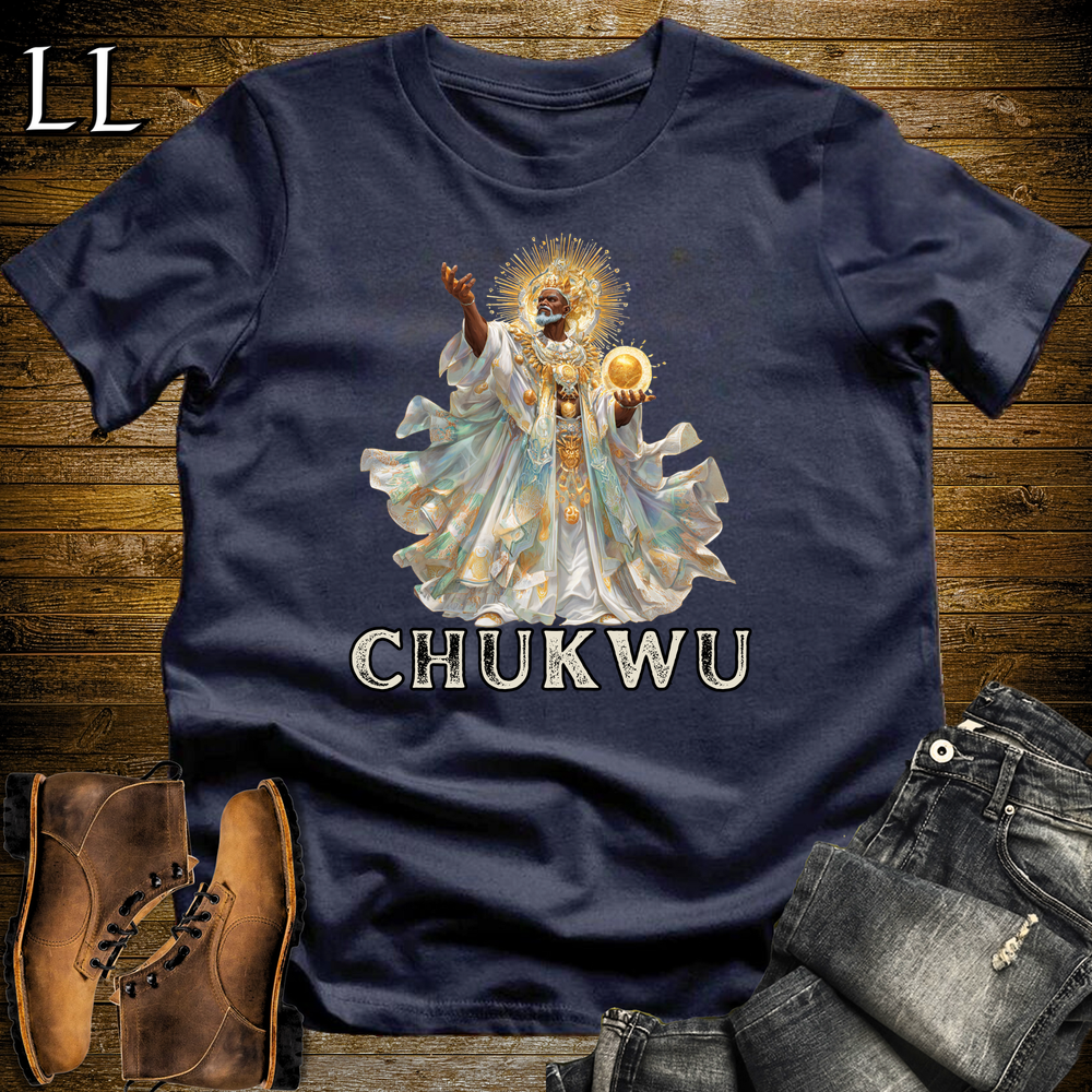 Chukwu African God Softstyle Tee Navy | Igbo Supreme God Tee