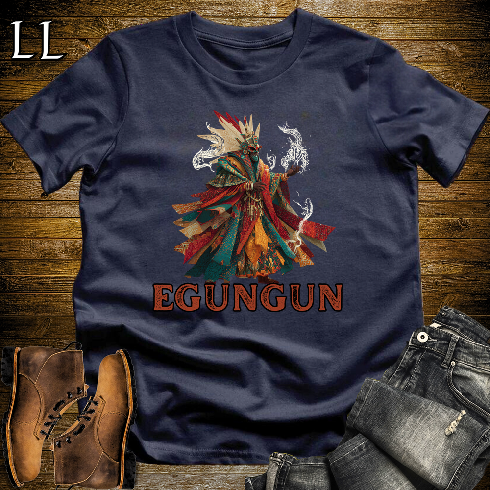 African Egungun Spirits Softstyle Tee - Navy