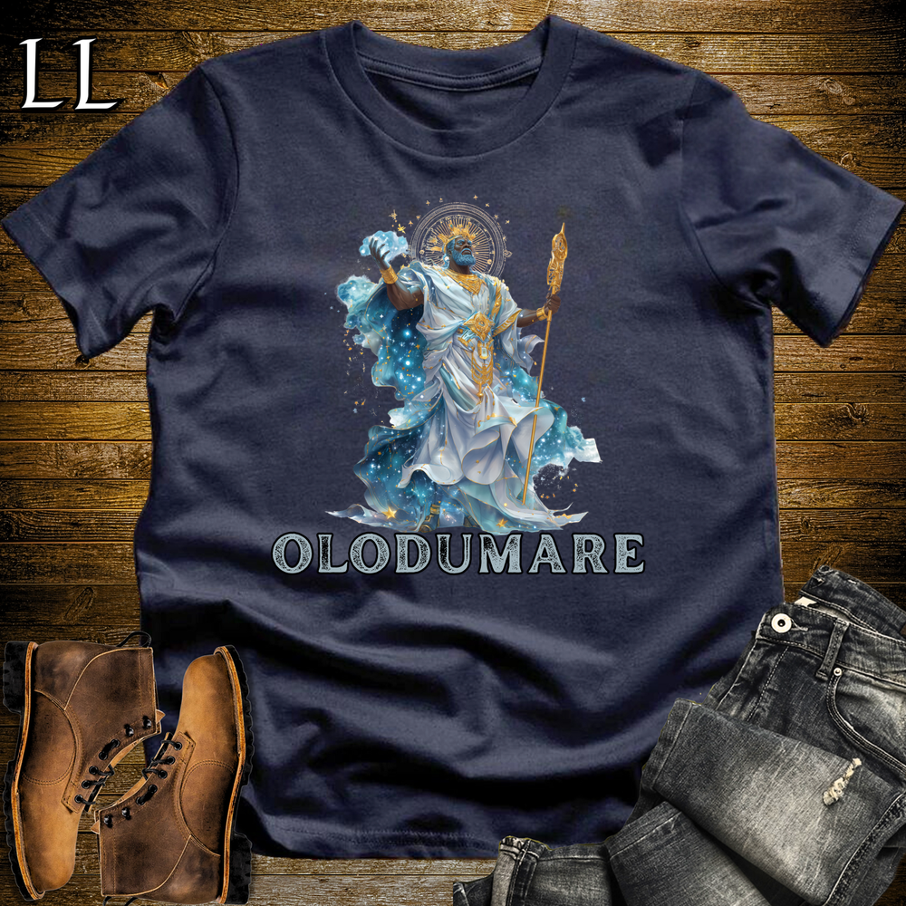 African God Olodumare Softstyle Tee Navy | Yoruba Supreme God Tee