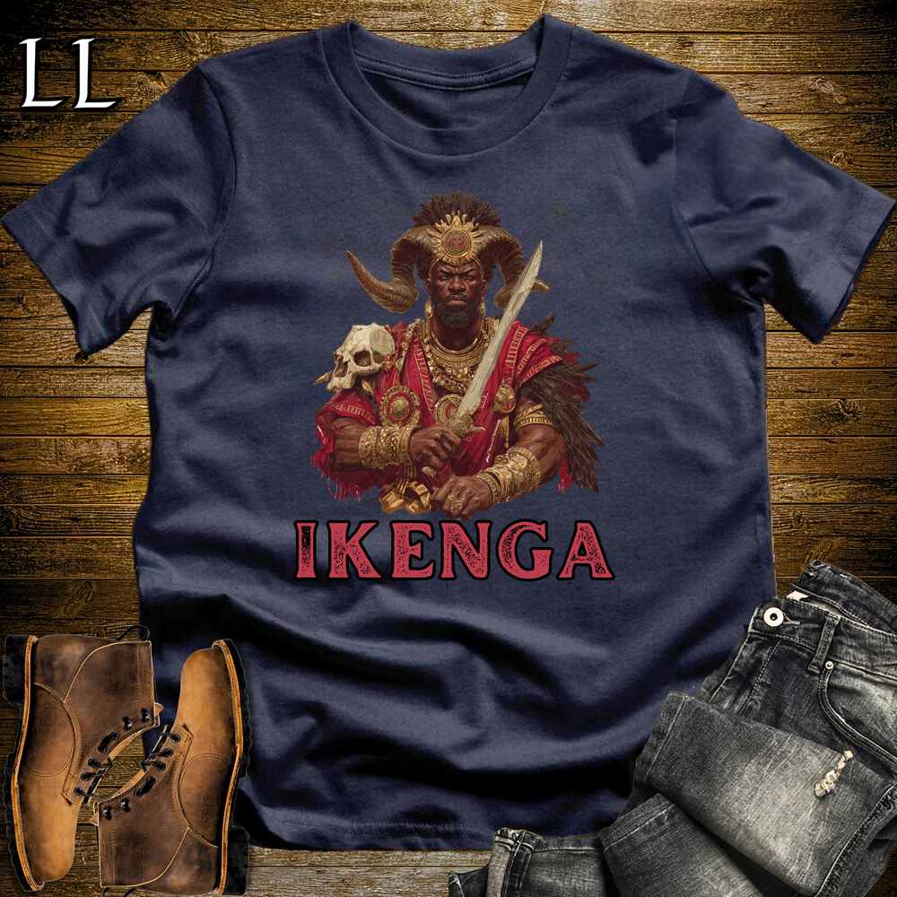 Ikenga African God Softstyle Tee Navy | Igbo Achievement God Tee