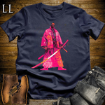 African Pink Street Samurai Navy | African Warrior Tee