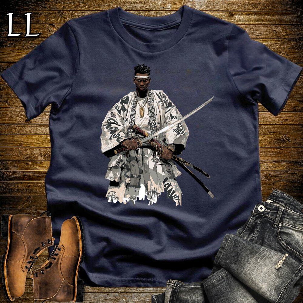African White Street Samurai - Navy