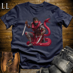African Red Snake Assassin Softstyle Tee Navy | African Warrior Tee