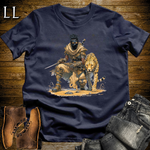 African Cheetah Assassin Softstyle Tee Navy | African Warrior Tee