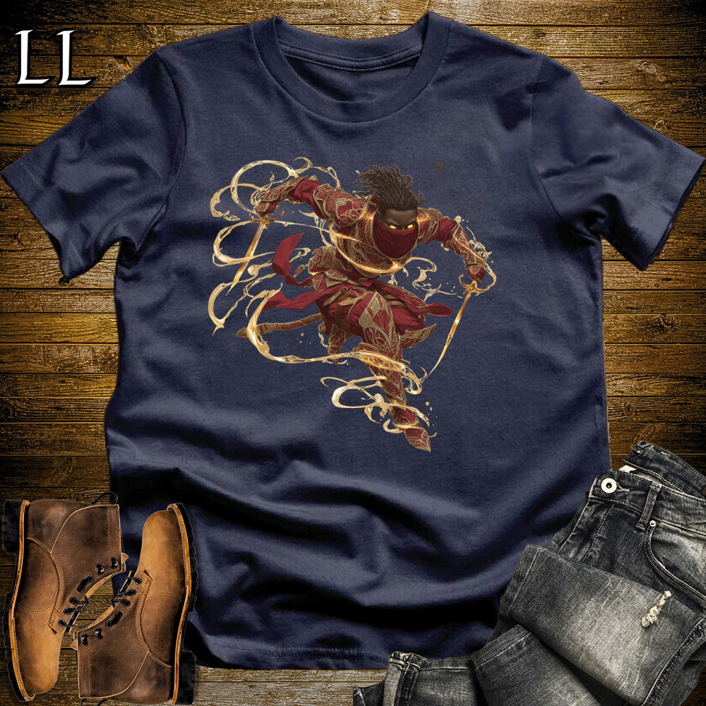 African Kingslayer Assassin Softstyle Tee Navy | African Warrior Tee