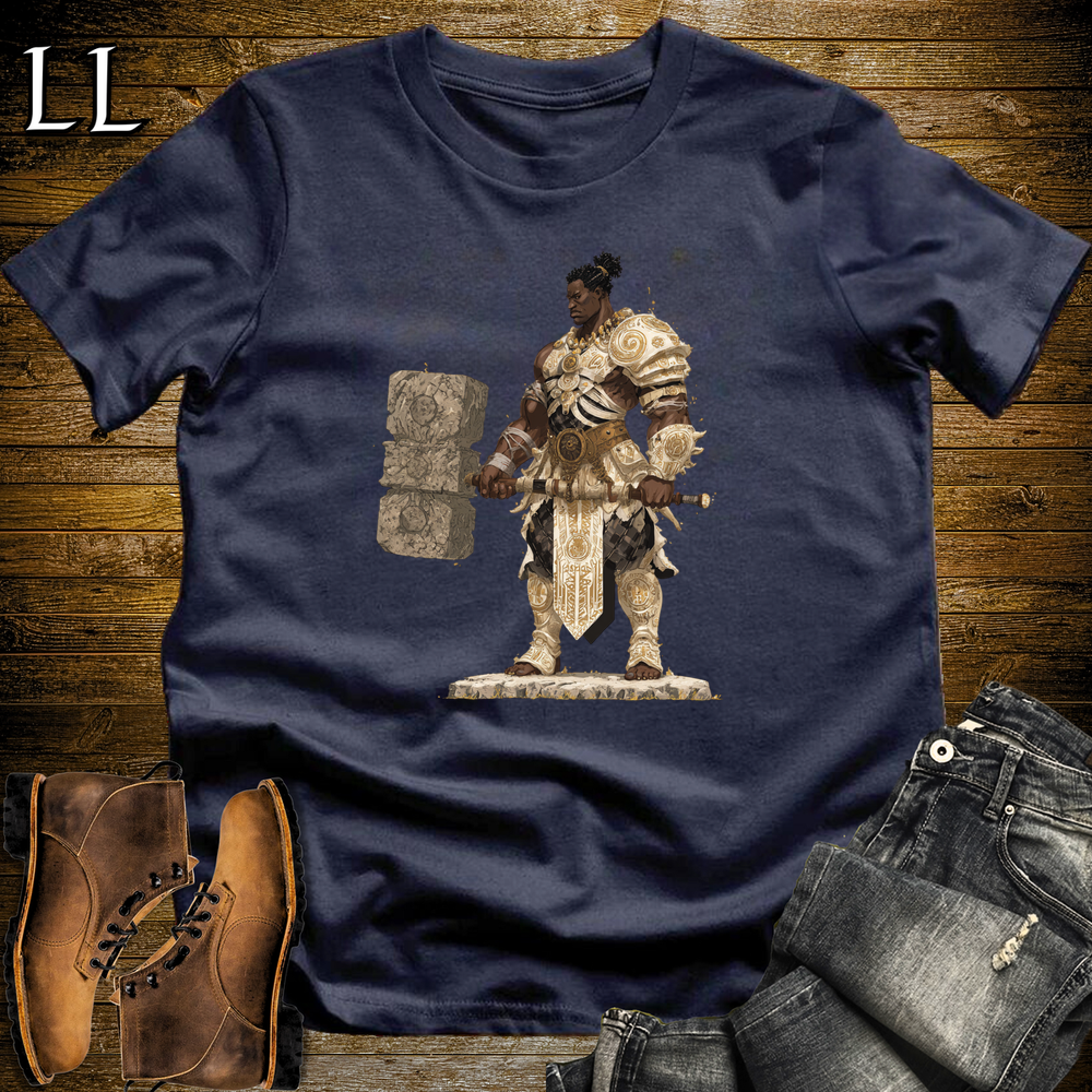 African Holy Barbarian Softstyle Tee Navy | African Warrior Tee
