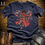 African Flame Assassin Softstyle Tee Navy | African Warrior Tee