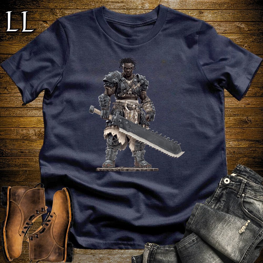 Afrian Gladiator Barbarian Softstyle Tee - Navy