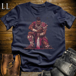 African Red Barbarian Softstyle Tee Navy | African Warrior Tee