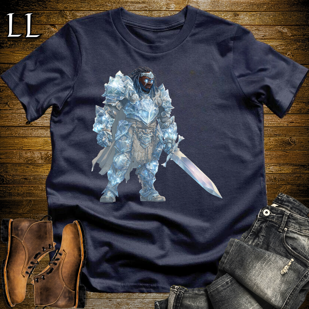 African Diamond Armor King Softstyle Tee Navy | African Royal Warrior