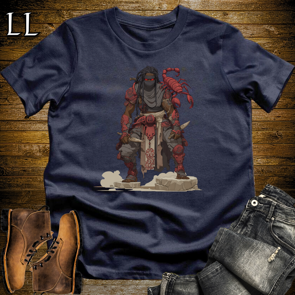 African Scorpion Assassin Softstyle Tee Navy | African Warrior Tee