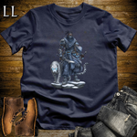 African Snow Leopard Assassin Softstyle Tee Navy | African Warrior Tee