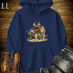 African Cheetah Assassin Hooded Sweatshirt Navy | African Warrior Hoodie