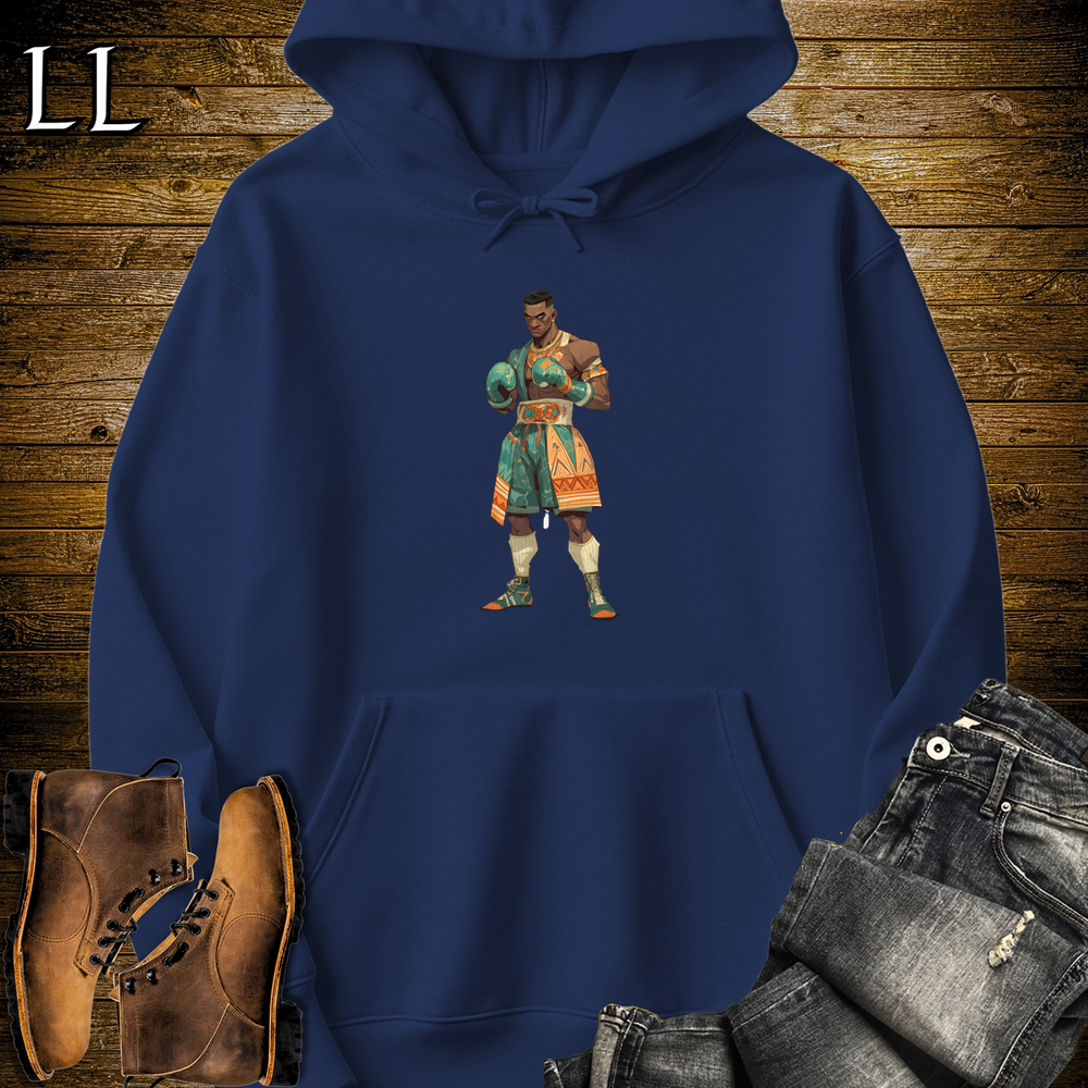 African Boxing Legend Hooded Sweatshirt - Navy