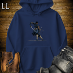 African Blue Mask Assassin Hooded Sweatshirt Navy | African Warrior Hoodie