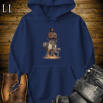 African Black Wolf Assassin Hooded Sweatshirt Navy | African Warrior Hoodie