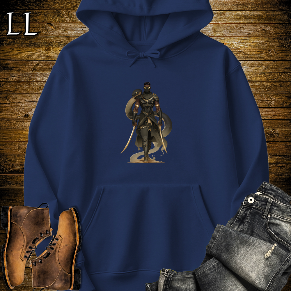 African Black Mamba Assassin Hooded Sweatshirt Navy | African Warrior Hoodie