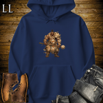 African Bone Mace Warrior Hooded Sweatshirt Navy | Bone Mace Warrior