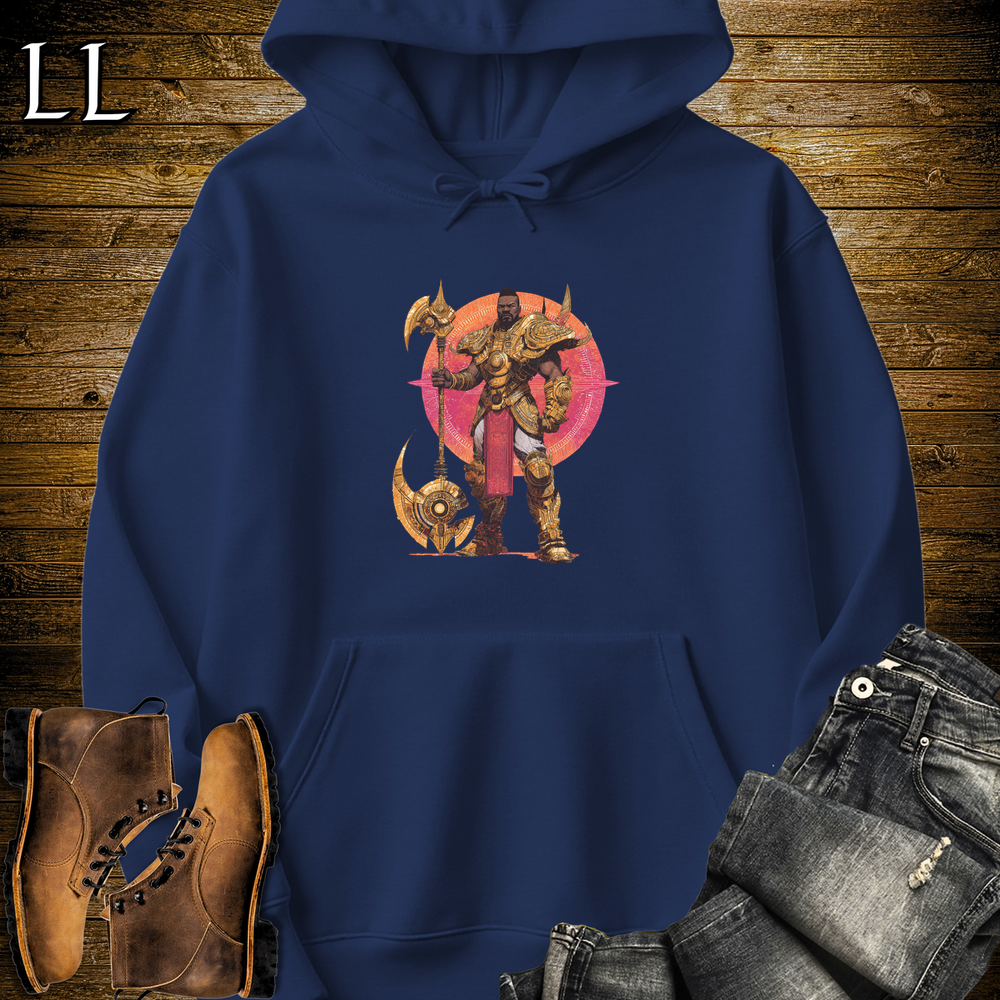 African Galactic Axe King Hooded Sweatshirt Navy | Galactic Axe