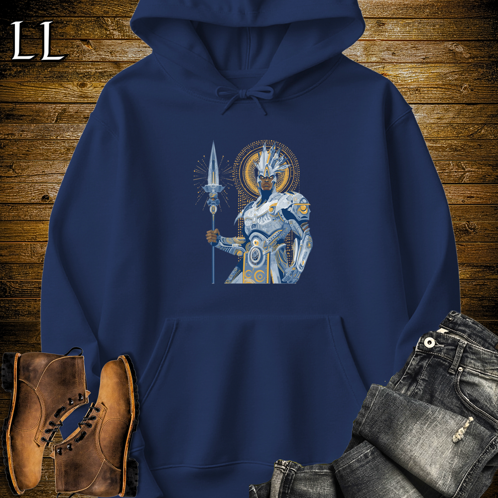 African Future King Hooded Sweatshirt - Navy