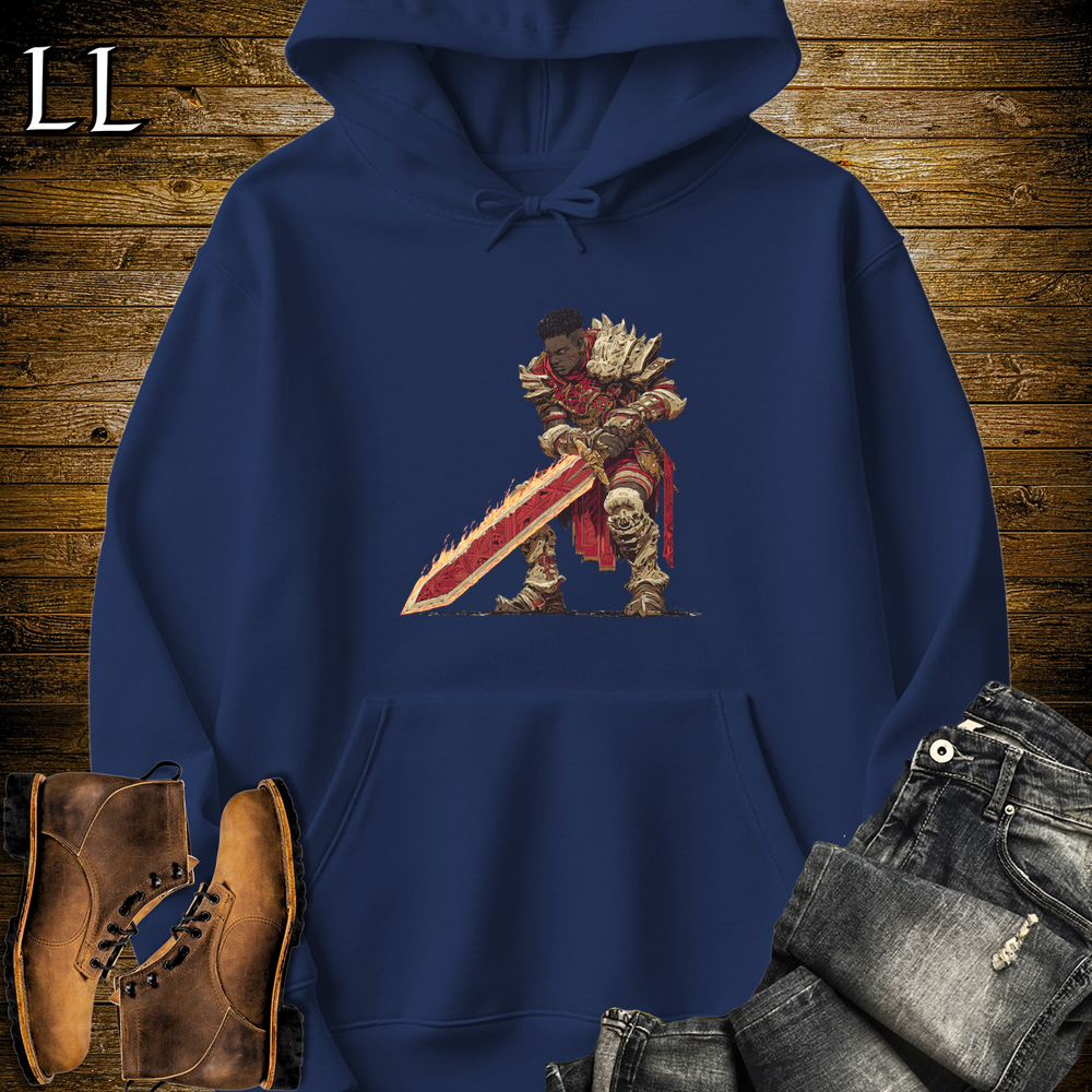 African Flamesword King Hooded Sweatshirt - Navy