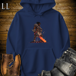 African Fire Barbarian Hooded Sweatshirt Navy | African Warrior Hoodie