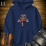 African Dual Axe King Hooded Sweatshirt Navy | African Warrior King Hoodie
