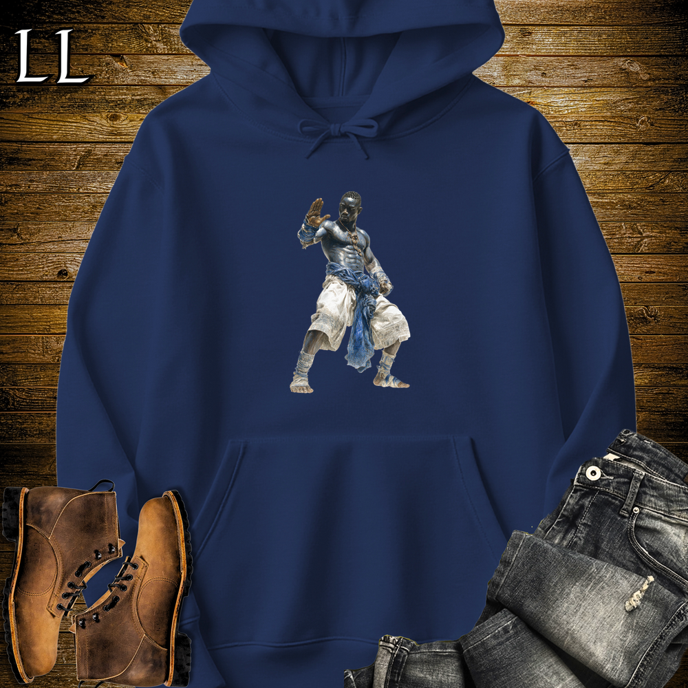 African Dambe Champion Hooded Sweatshirt - Navy