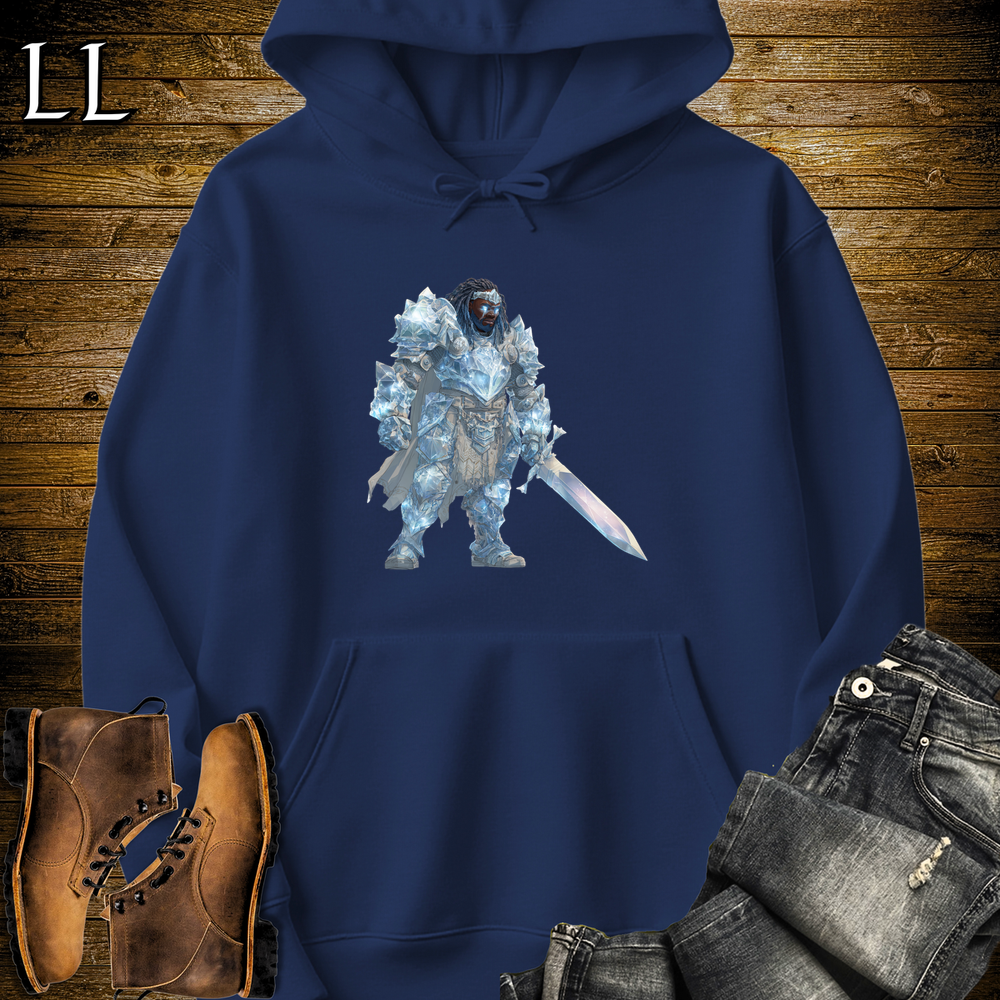 African Diamond Armor King Hooded Sweatshirt - Navy