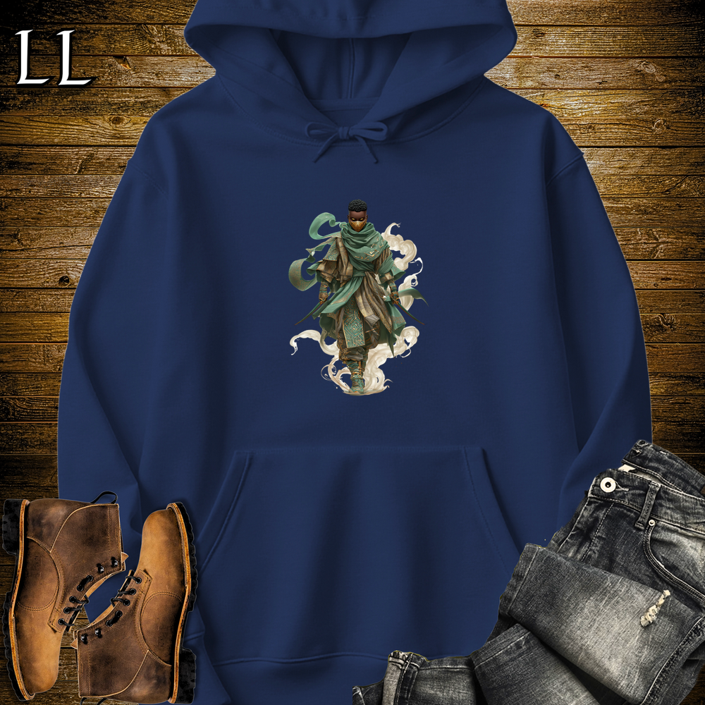 African Desert Wind Assassin Hooded Sweatshirt Navy | African Warrior Hoodie