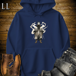 African Spirit Mask Assassin Hooded Sweatshirt Navy | African Warrior Hoodie