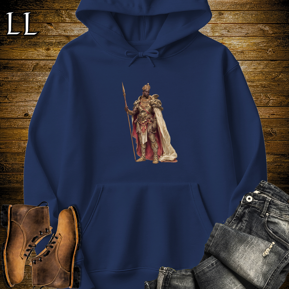 African Spear King Hooded Sweatshirt - Navy