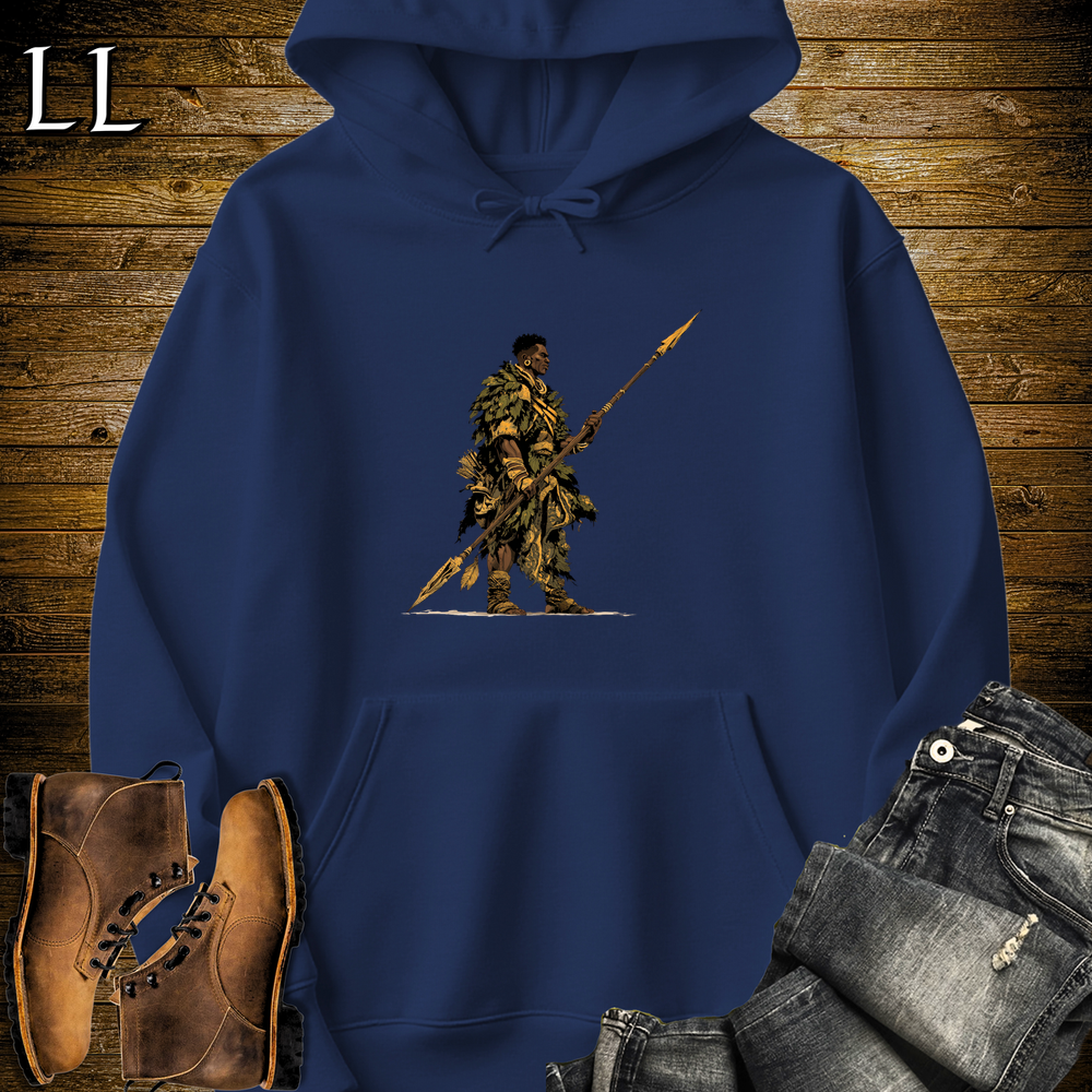 African Spear Hunter Hooded Sweatshirt - Navy