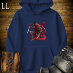 African Red Snake Assassin Hooded Sweatshirt Navy | African Warrior Hoodie
