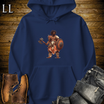African Tribal Viking King Hooded Sweatshirt Navy | Viking Warrior