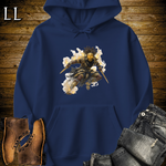 African Tribal Mask Assassin Hooded Sweatshirt Navy | African Warrior Hoodie
