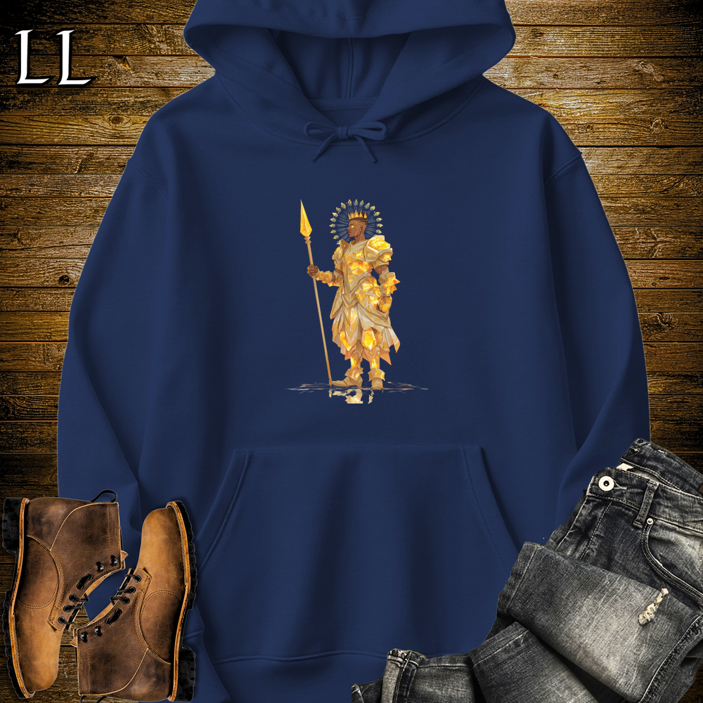 African Sun Spear King Hooded Sweatshirt - Navy