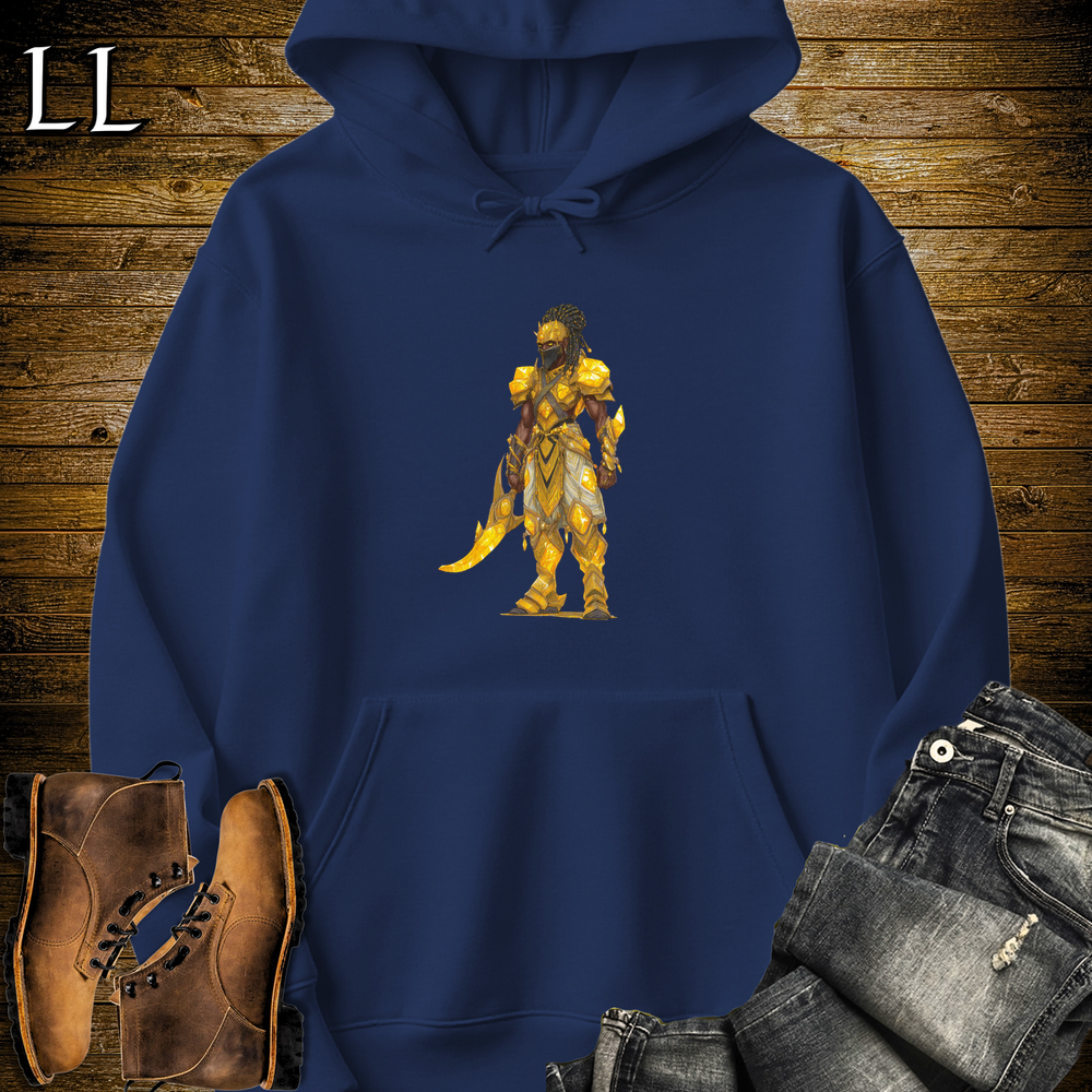 African Yellow Sapphire Warrior Hooded Sweatshirt - Navy