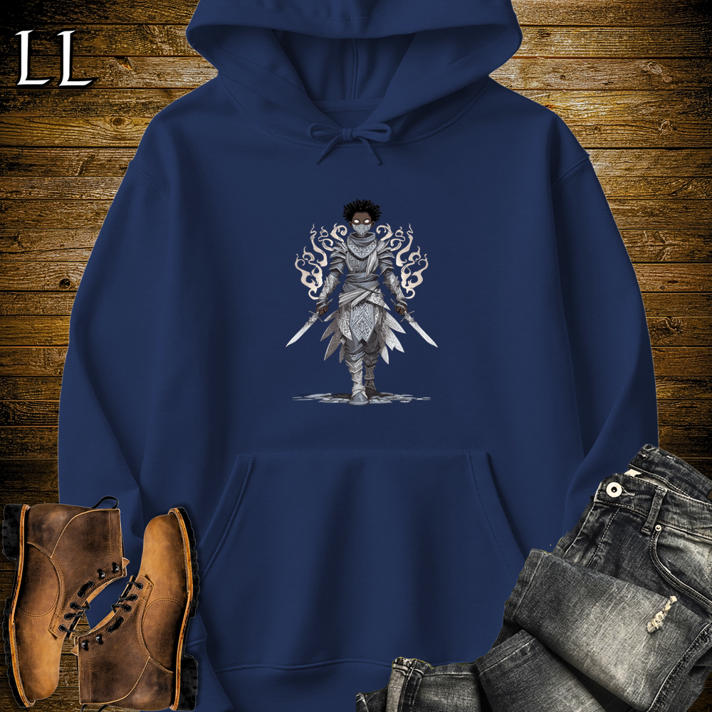 African Wind Walker Assassin Hooded Sweatshirt Navy | African Warrior Hoodie