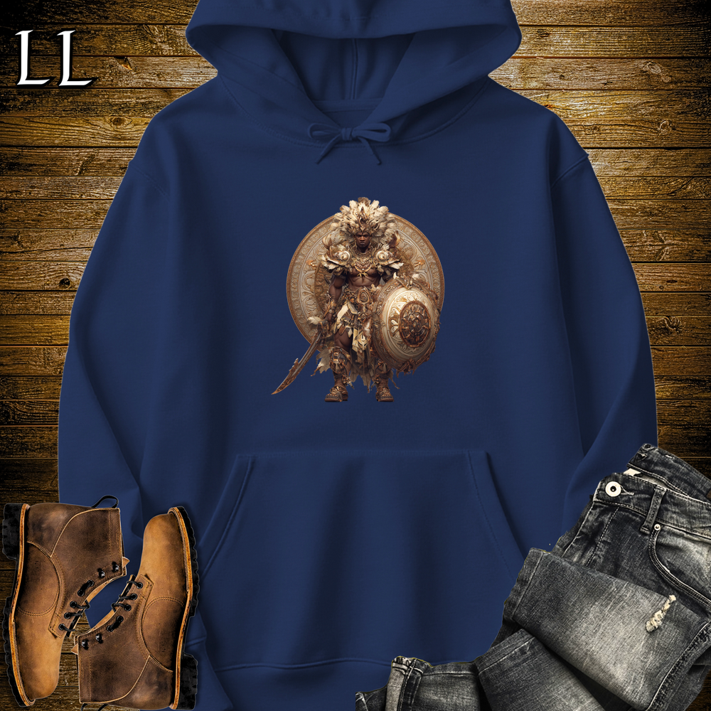 African Warrior King Hooded Sweatshirt Navy | King Warrior