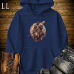 African Warrior Bone Club Hooded Sweatshirt Navy | Bone Fighter