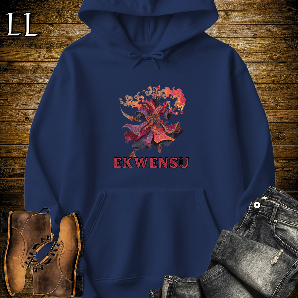 Ekwensu African God Hooded Sweatshirt - Navy