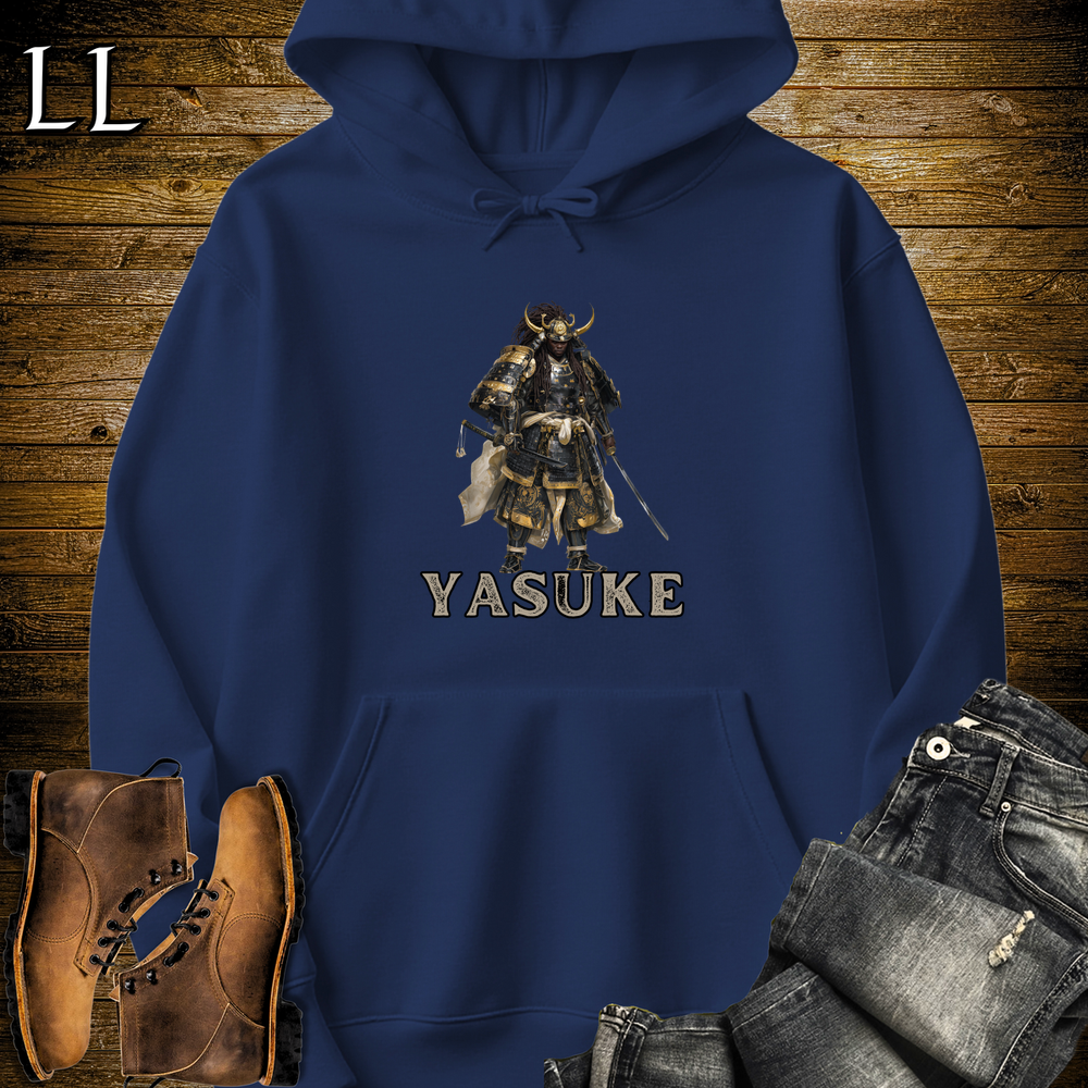 Yasuke African Samurai Hooded Sweatshirt - Navy