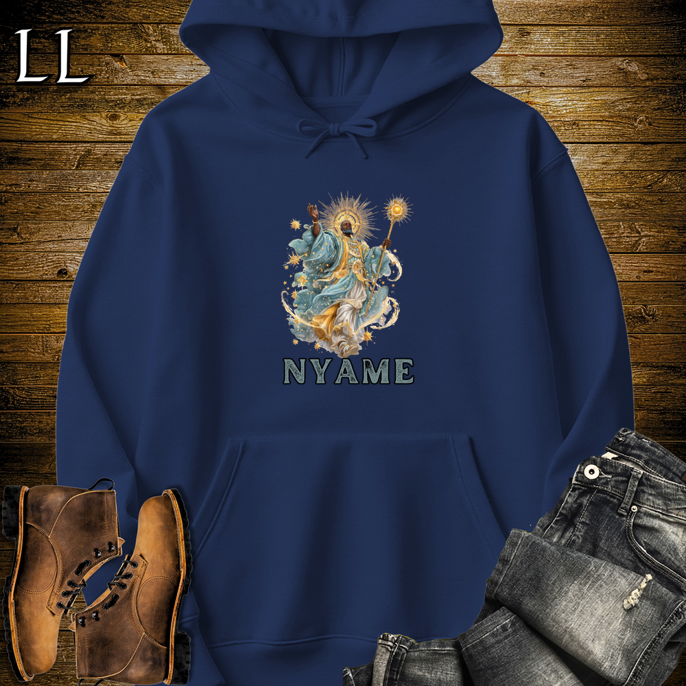 Nyame African God Hooded Sweatshirt - Navy