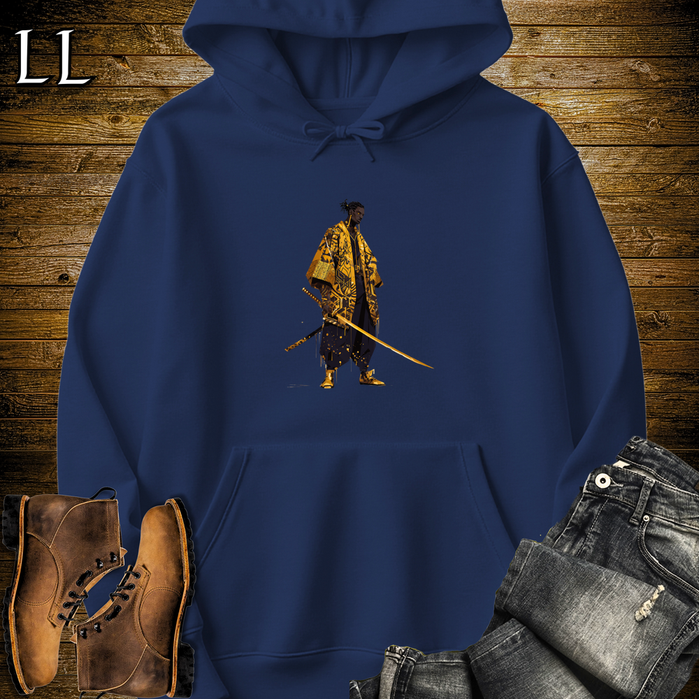 African Gold Street Samurai Hooded Sweatshirt - Navy