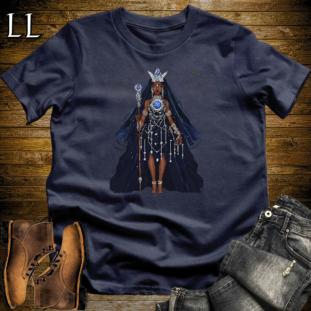 African 16 Bit Star Queen Navy | African Queen Tee