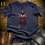 African 16 Bit Dogon Mask Guard Navy | African Warrior Tee