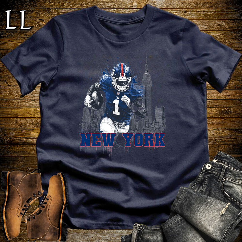 Giants Football Shirt Navy | New York Fan Tee