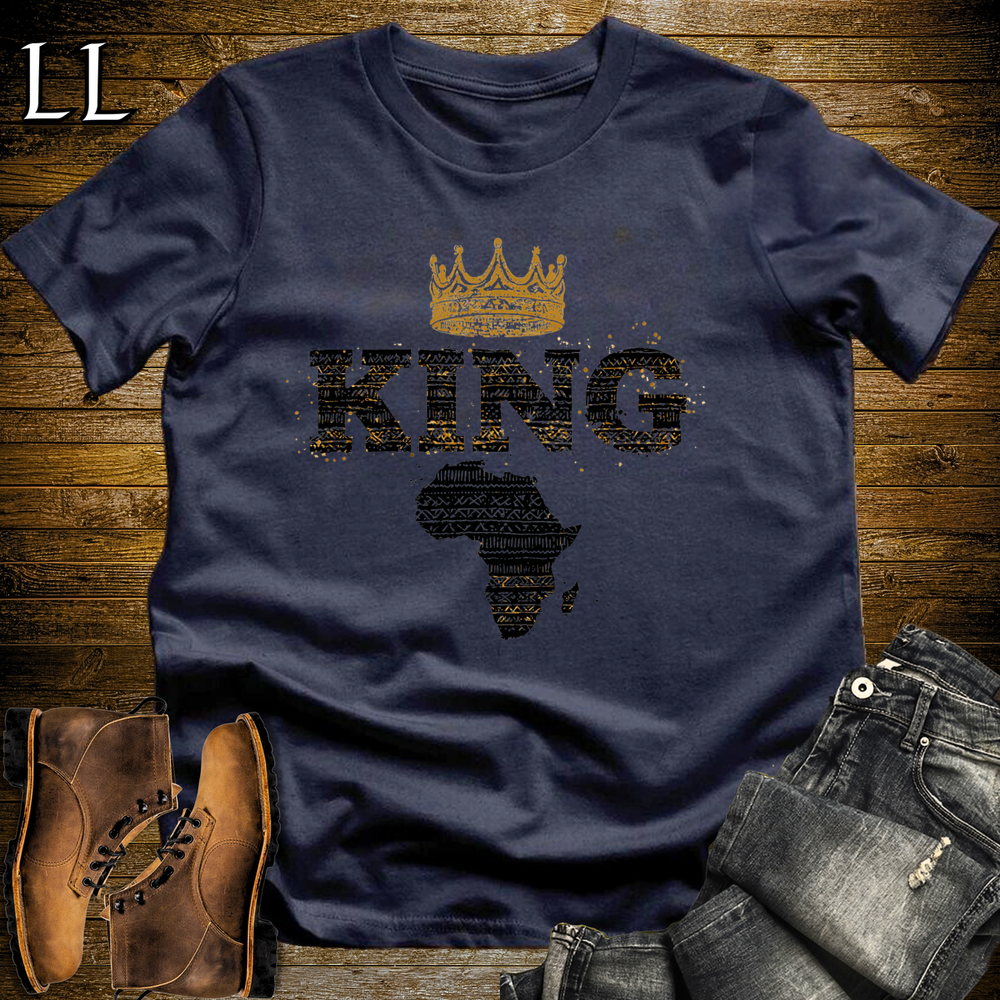 King Africa Softstyle T Shirt Navy | African King Pride Tee