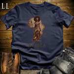 Made In Africa Woman Softstyle T Shirt Navy | African Woman Tee